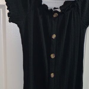 Off the shoulder black dress